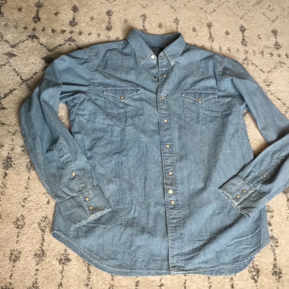 NWOT Wester Wear Large Denim Button Down